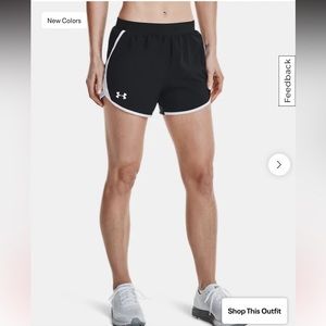 Under Armour Women's Black & White Fly by 2.0 Shorts XL